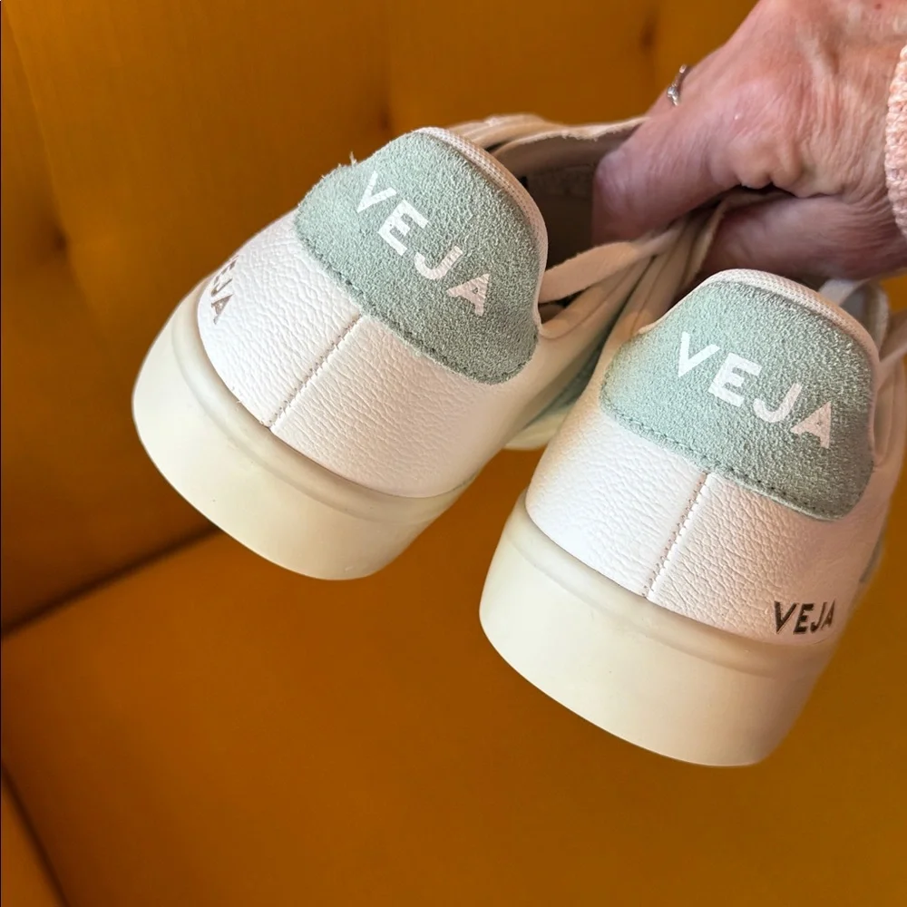 NEW $175 VEJA Campo Chromefree Matcha Leather Sneakers - Picture 7 of 13